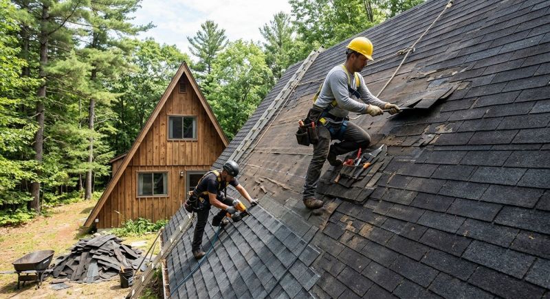 A Frame Roof Repair in Lawrenceburg, IN