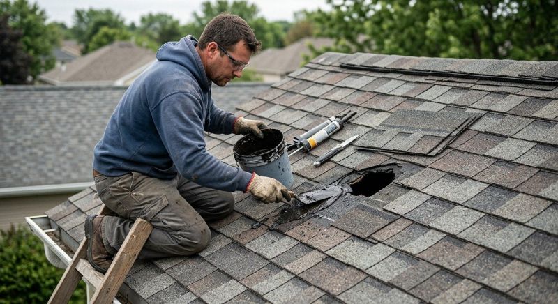 Asphalt Roof Leak Repair in Aurora, IN