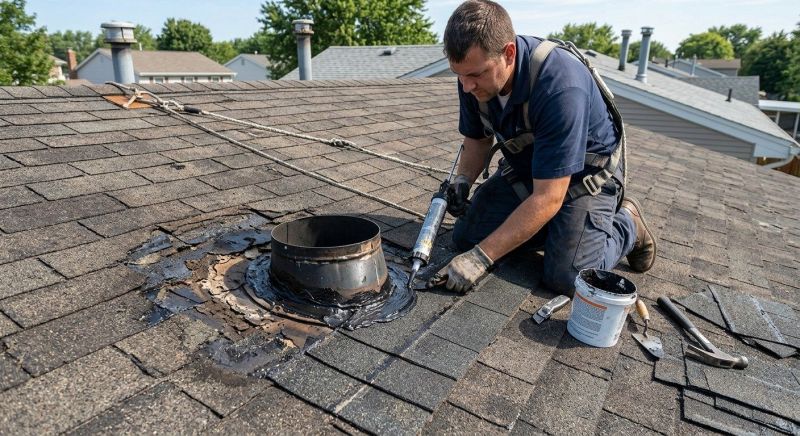 Asphalt Roof Leak Repair in Aurora, IN