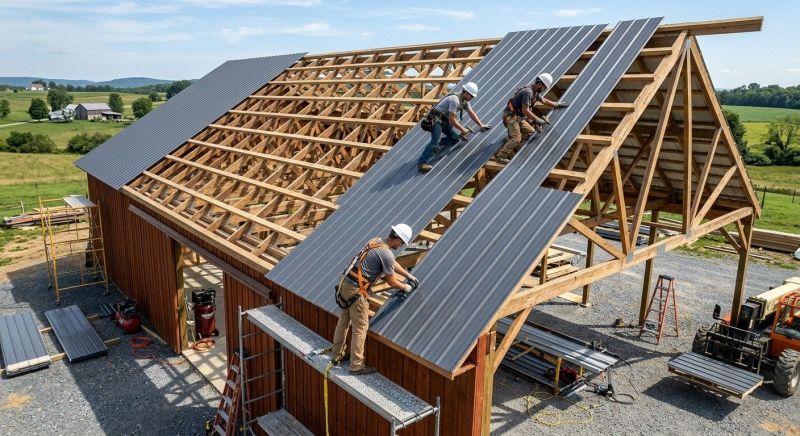 Barn Roof Construction in Lawrenceburg, IN