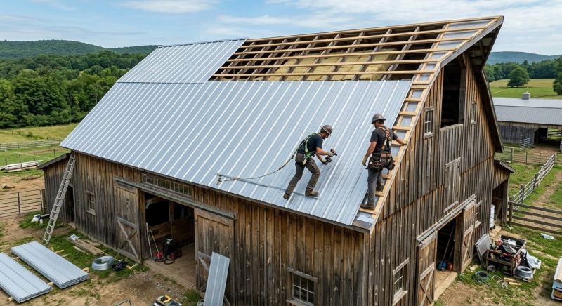 Barn Roof Construction in Lawrenceburg, IN