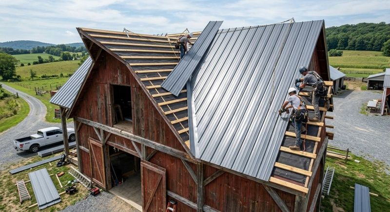 Barn Roof Installation in Lawrenceburg, IN