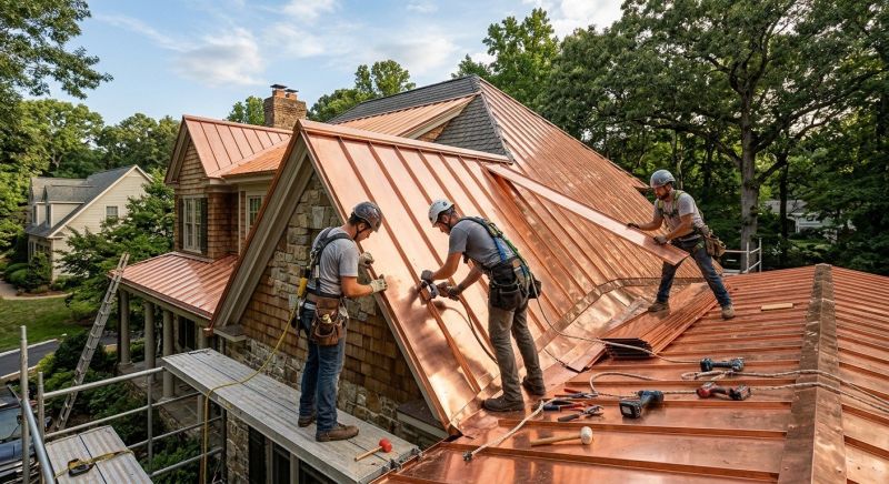 Copper Roof Installation in Lawrenceburg, IN