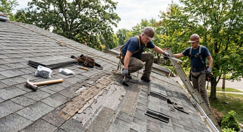 Damaged Roof Repair in Aurora, IN