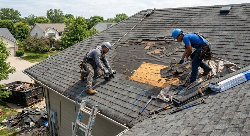 Damaged Roof Repair in Lawrenceburg, IN