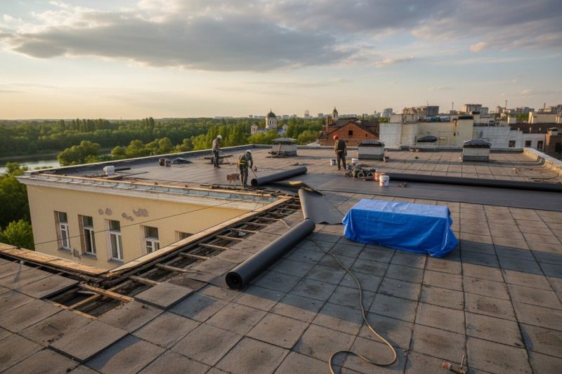 Flat Roof Replacement in Versailles, IN