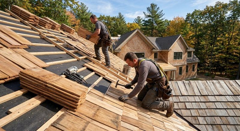 Natural Wood Roof Installation in Lawrenceburg, IN