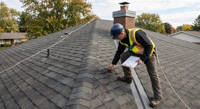 Roof Damage Inspection in Rising Sun, IN