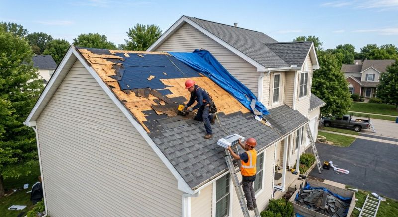 Roof Damage Restoration in Aurora, IN