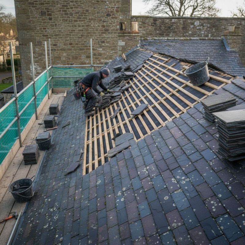 Slate Roof Replacement in West Harrison, IN