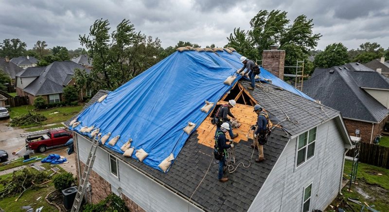 Storm Damage Roof Repair in Versailles, IN