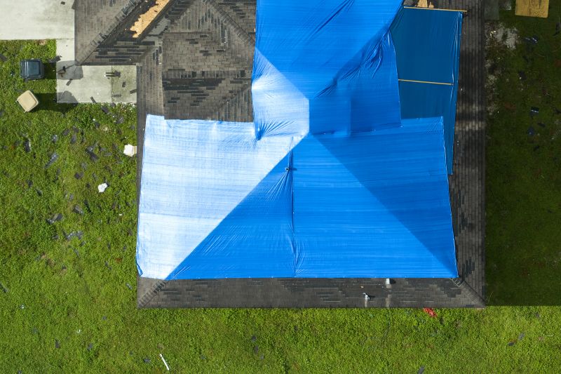 Storm Damage Roof Tarping in Lawrenceburg, IN