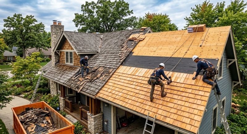Wood Shake Roof Replacement in Sunman, IN