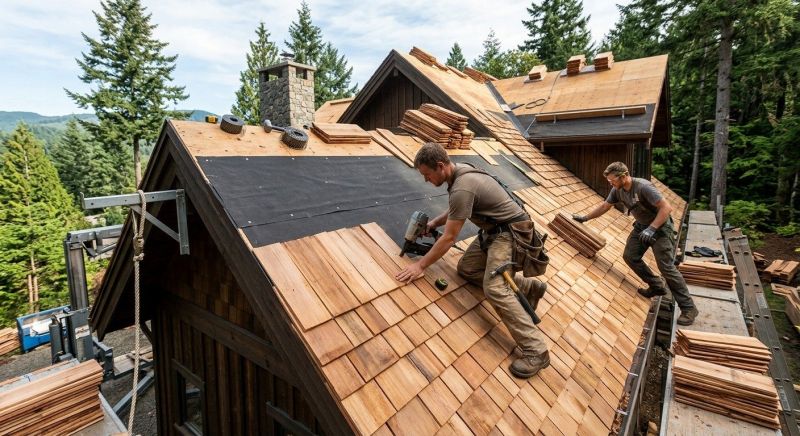 Wooden Roof Installation in Lawrenceburg, IN